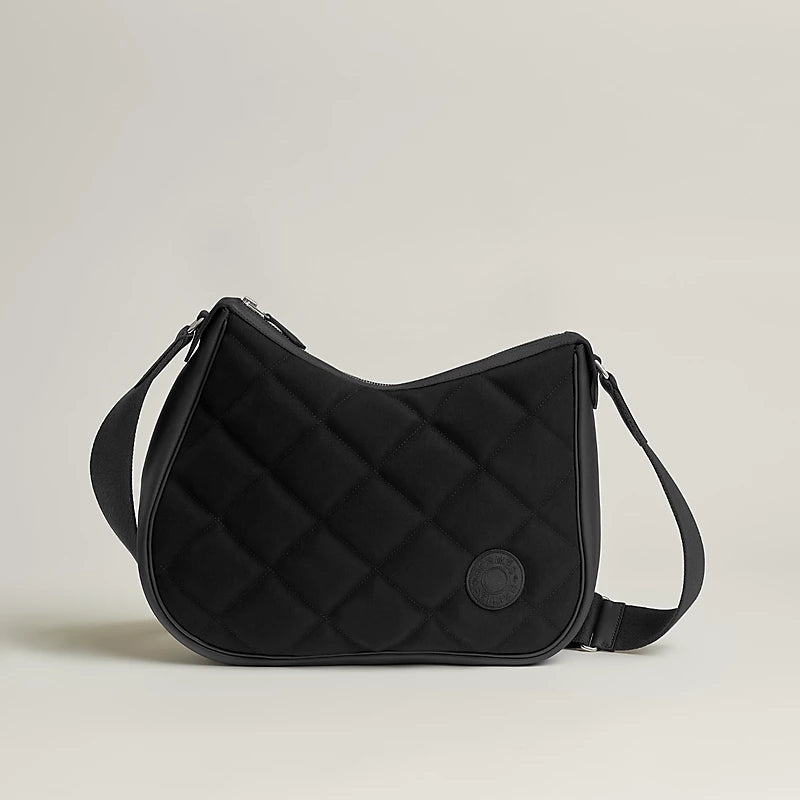Hermès Woolycot Canvas & Swift Calfskin Messenger Bag